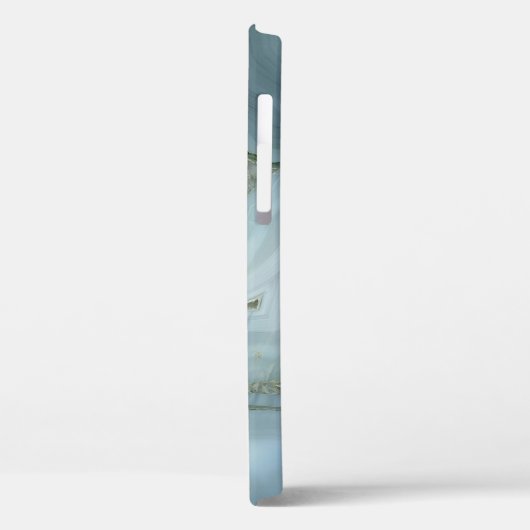 Coques Case-Mate iPhone Marbre bleu veiné (Verso / Gauche)