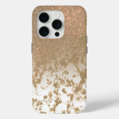 Coques Case-Mate iPhone Marbre brillant Parties scintillant or brillant (Verso)