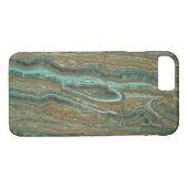 Coques Case-Mate iPhone Marbre Brown bleu clair (Dos (Horizontal))