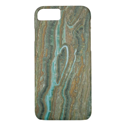 Coques Case-Mate iPhone Marbre Brown bleu clair (Dos)