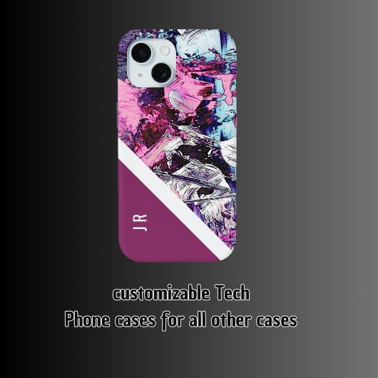 Coques Case-Mate iPhone marbre cool abstrait violet + baies tonique chic