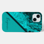 Coques Case-Mate iPhone marbre cool chic turquouise coloré (Verso (horizontal))