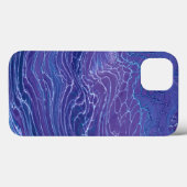 Coques Case-Mate iPhone Marbre de dentelle bleu lavande Acrylique Abstract (Verso (horizontal))