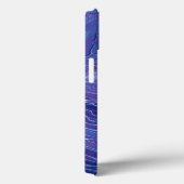 Coques Case-Mate iPhone Marbre de dentelle bleu lavande Acrylique Abstract (Verso / Droite)