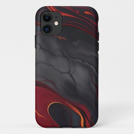 Coques Case-Mate iPhone Marbre de la lave bordeaux (Dos)