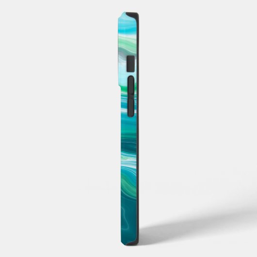 Coques Case-Mate iPhone Marbre de l'océan bleu profond et Turquoise (Verso / Gauche)