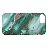 Coques Case-Mate iPhone Marbre de luxe Malachite Gemstone Agate (Dos (Horizontal))