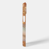 Coques Case-Mate iPhone Marbre de luxe Mère de Pearl Gold Veins Monogramme (Verso / Droite)