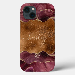 Case-Mate iPhone Case marbre de parties scintillant d'agneau bordeaux