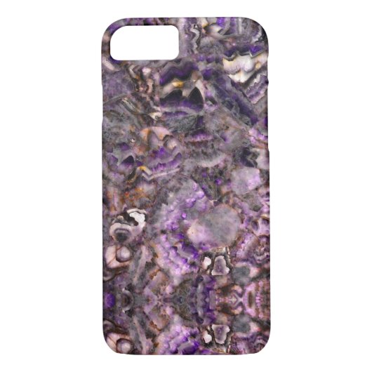 Coques Case-Mate iPhone marbre de quartz Abstrait améthyste (Dos)