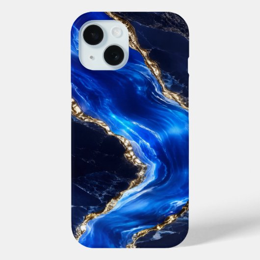 Coques Case-Mate iPhone Marbre de Rivière Saphir Luxe (Verso)