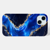 Coques Case-Mate iPhone Marbre de Rivière Saphir Luxe (Verso (horizontal))