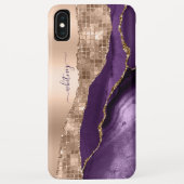 Coques Case-Mate iPhone Marbre d'encre liquide Rose violet Élégant (Dos)