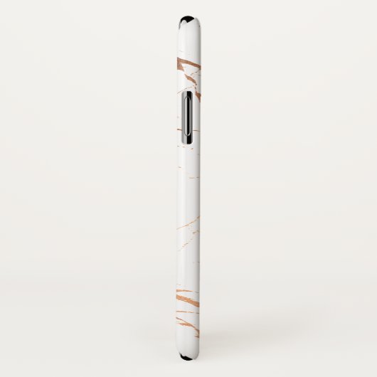 Coques Case-Mate iPhone Marbre d'or blanc et Rose de luxe (Dos/Droite)