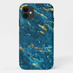 Case-Mate iPhone Case marbre d'or bleu Coque-Mate Tough Apple