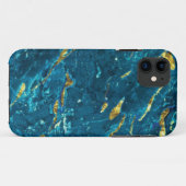 Coques Case-Mate iPhone marbre d'or bleu Coque-Mate Tough Apple (Dos (Horizontal))
