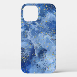 Case-Mate iPhone Case Marbre d'or bleu : Texture de luxe.