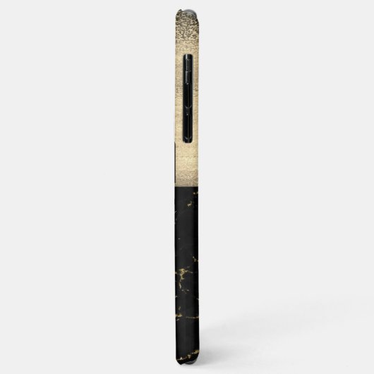 Coques Case-Mate iPhone Marbre d'or noir Nom de luxe (Dos/Gauche)