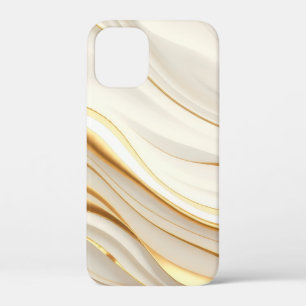 Case-Mate iPhone Case "Marbre doré et crème aux tourbillons opulents"