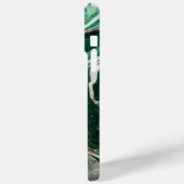 Coques Case-Mate iPhone Marbre élégant argent vert moderne (Verso / Gauche)