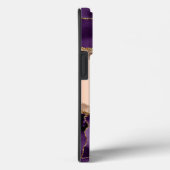 Coques Case-Mate iPhone Marbre Elegant Encre Liquide Rose Or Purple Agate (Verso / Droite)