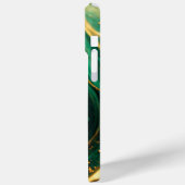 Coques Case-Mate iPhone Marbre élégant or vert moderne (Verso / Gauche)