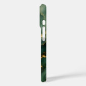 Coques Case-Mate iPhone Marbre émeraude de luxe avec veines dorées (Verso / Gauche)