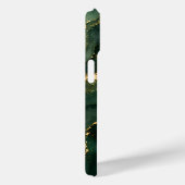 Coques Case-Mate iPhone Marbre émeraude de luxe avec veines dorées (Verso / Droite)