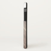 Coques Case-Mate iPhone marbre en bois avec monogramme (Dos/Gauche)