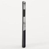 Coques Case-Mate iPhone marbre en cuir avec monogramme (Dos/Droite)