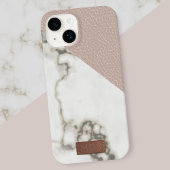Coques Case-Mate iPhone Marbre en cuir Faux Blush