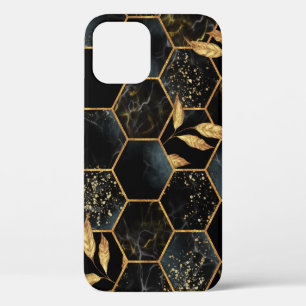 Case-Mate iPhone Case Marbre et or élégant : Texture Hexagon Abstraite