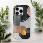 Coques Case-Mate iPhone Marbre Géométrique Abstrait Moderne Nom Personnali