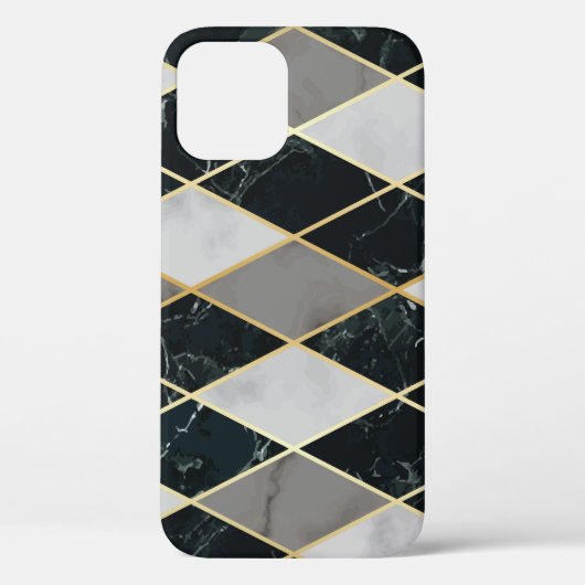 Coques Case-Mate iPhone Marbre géométrique : Gold Lines Luxe (Verso)