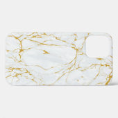 Coques Case-Mate iPhone Marbre Golden Texture Motif sans couture (Verso (horizontal))