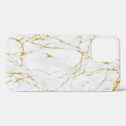 Coques Case-Mate iPhone Marbre Golden Texture Motif sans couture (Verso (horizontal))