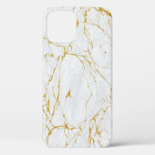 Coques Case-Mate iPhone Marbre Golden Texture Motif sans couture (Verso)