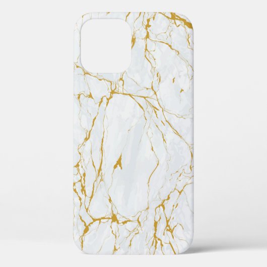 Coques Case-Mate iPhone Marbre Golden Texture Motif sans couture (Verso)