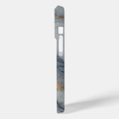 Coques Case-Mate iPhone Marbre gris avec lunettes d'or (Verso / Gauche)