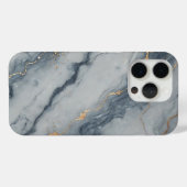Coques Case-Mate iPhone Marbre gris avec lunettes d'or (Verso (horizontal))