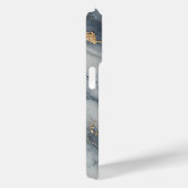 Coques Case-Mate iPhone Marbre gris avec lunettes d'or (Verso / Droite)