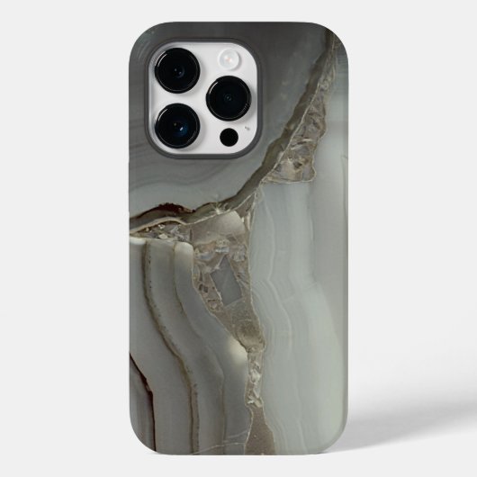 Coques Case-Mate iPhone Marbre Gris avec Veine d'Or (Verso)