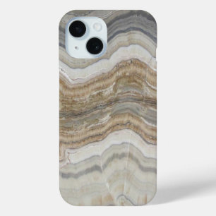 Coque Pour iPhone 15 marbre gris brun blanc scandinave