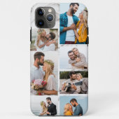Coques Case-Mate iPhone Marbre Gris Chic Collage de 7 Photos (Dos)