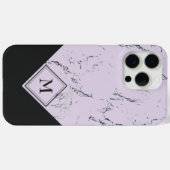 Coques Case-Mate iPhone Marbre gris clair personnalisé sur Lavender violet (Verso (horizontal))