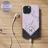 Coques Case-Mate iPhone Marbre gris clair personnalisé sur Lavender violet