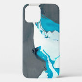 Coques Case-Mate iPhone marbre gris et aqua (Verso)