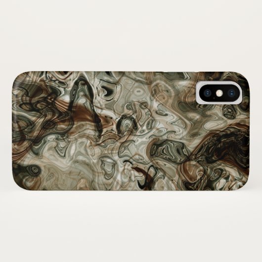 Coques Case-Mate iPhone Marbre Gris Et Brown (Dos (Horizontal))