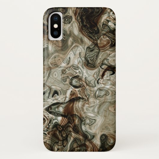 Coques Case-Mate iPhone Marbre Gris Et Brown (Dos)