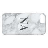 Coques Case-Mate iPhone Marbre initial / monogramme (Dos (Horizontal))